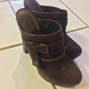 Brown Sam Edelman Heels w/ Chain
